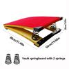 Vault Gymnastics Springboard with 2 Springs,Home Vaulting Equipment for Kids,Spring Boards for School Training Games Athletics(Size:2 springs/80 * 50cm/31.49 * 19.68in) () view 2