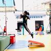 Durable Gymnastics Springboard with Red Anti-Skid Jump Pad for Adults Kids, Curved Springboard for Sports Club/Martial, Improving ing Skills (Size : 6 SPRINGS120X60X26CM) () view 3