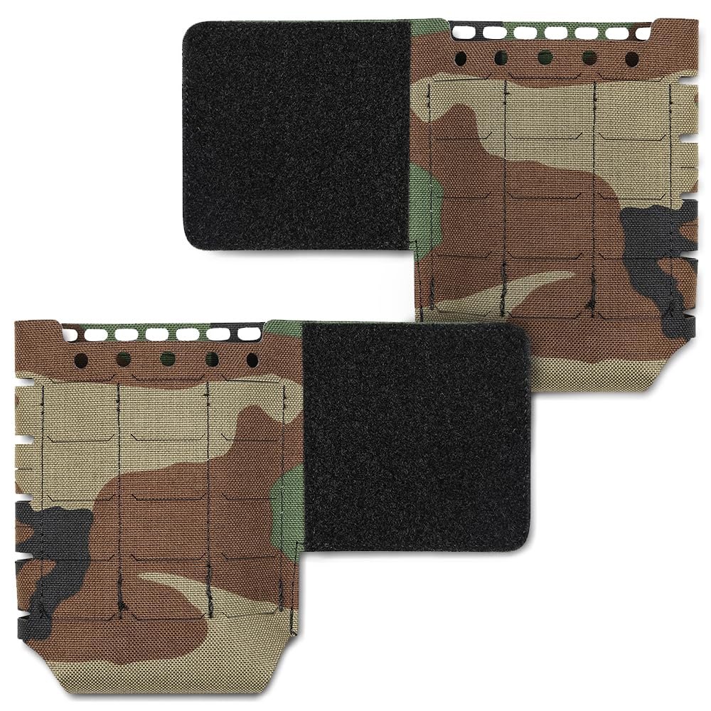 ACETAC Flex Expander Wing Pouch for Chest Rig, Compatible with Spiritus Systems Micro MK4/MK5 Haley Strategic D3CR Placard (Woodland M81)