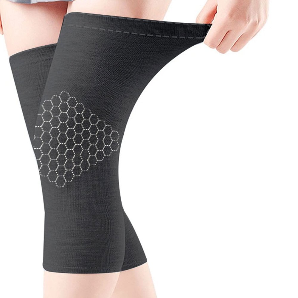 LUNCHS Thin Silk Knee Pads,Anti-Slip Elastic Compression Knee Sleeves Support for Joint Protection,Sports,Running,Women