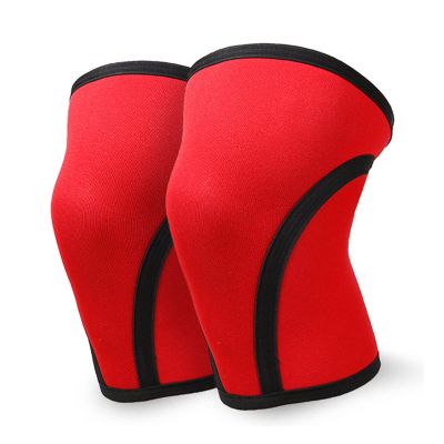 LUNCHS Knee Pads Neoprene Soft Comfort Knee Support Knees Protective Knee Brace for Dancing/Weightlifting/Basketball/Exercise (Color : A-Red, Size : Large)