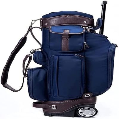 KouRy Golf Stand Bag with Fully Lined Dividers, Snap-On Rain Cover, UV Protection, and 9 Pockets - Resilient Design, Not Easily Deformed