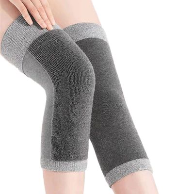LUNCHS Winter Knee Pads Support,Elastic Thermal Knee Brace Sleeves,for Women Girls,Joint Arthritis Pain Relief (Color : Grey, Size : 10 * 32cm)