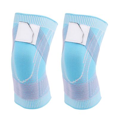 LUNCHS Stretchy Knee Braces with Adjustable Strap, Knitting Knee Sleeves for Women Joint Pain, Knee Support for Working,Running,ect. (Color : Blue, Size : X-Large)