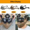 Chestnut-YX FMA Tactical Airsoft Mask Half Face Mask for Tactical Helmet 20mm Rail Tactical Helmet Airsoft Protective Mask Folding Half Seal Mask for Outdoor Sports Cs Game Cosplay (Grey) view 4