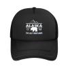 Alaska The Last Frontliner 1959 Trucker Hat Women Mesh Baseball Cap Sun Hat Cowboy hat Fishing hat Men Dad Hat Black view 1
