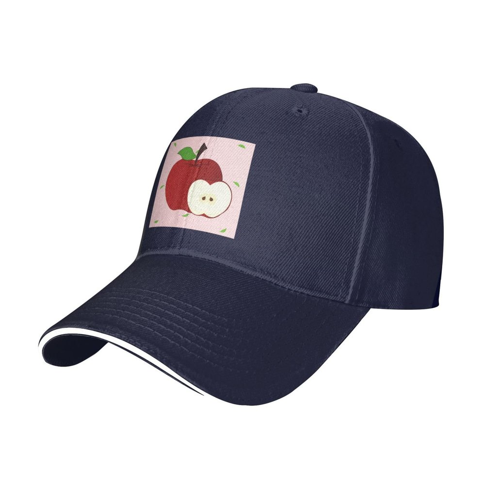 YYHWHJDE Cartoon red Apple Pattern Unisex Baseball Cap Navy Blue : Breathable, Lightweight
