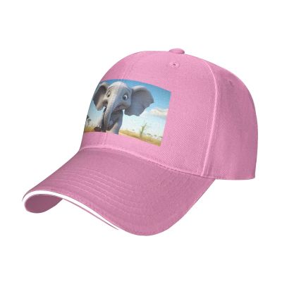 YYHWHJDE Cartoon Elephant Picture Unisex Baseball Cap Pink : Breathable, Lightweight