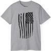 Mozingo Exclusive Heavyweight Shirts American Flag Classic Tee for Men Women (M, American Flag, Sport Gray) view 1