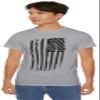Mozingo Exclusive Heavyweight Shirts American Flag Classic Tee for Men Women (M, American Flag, Sport Gray) view 2