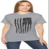 Mozingo Exclusive Heavyweight Shirts American Flag Classic Tee for Men Women (M, American Flag, Sport Gray) view 3
