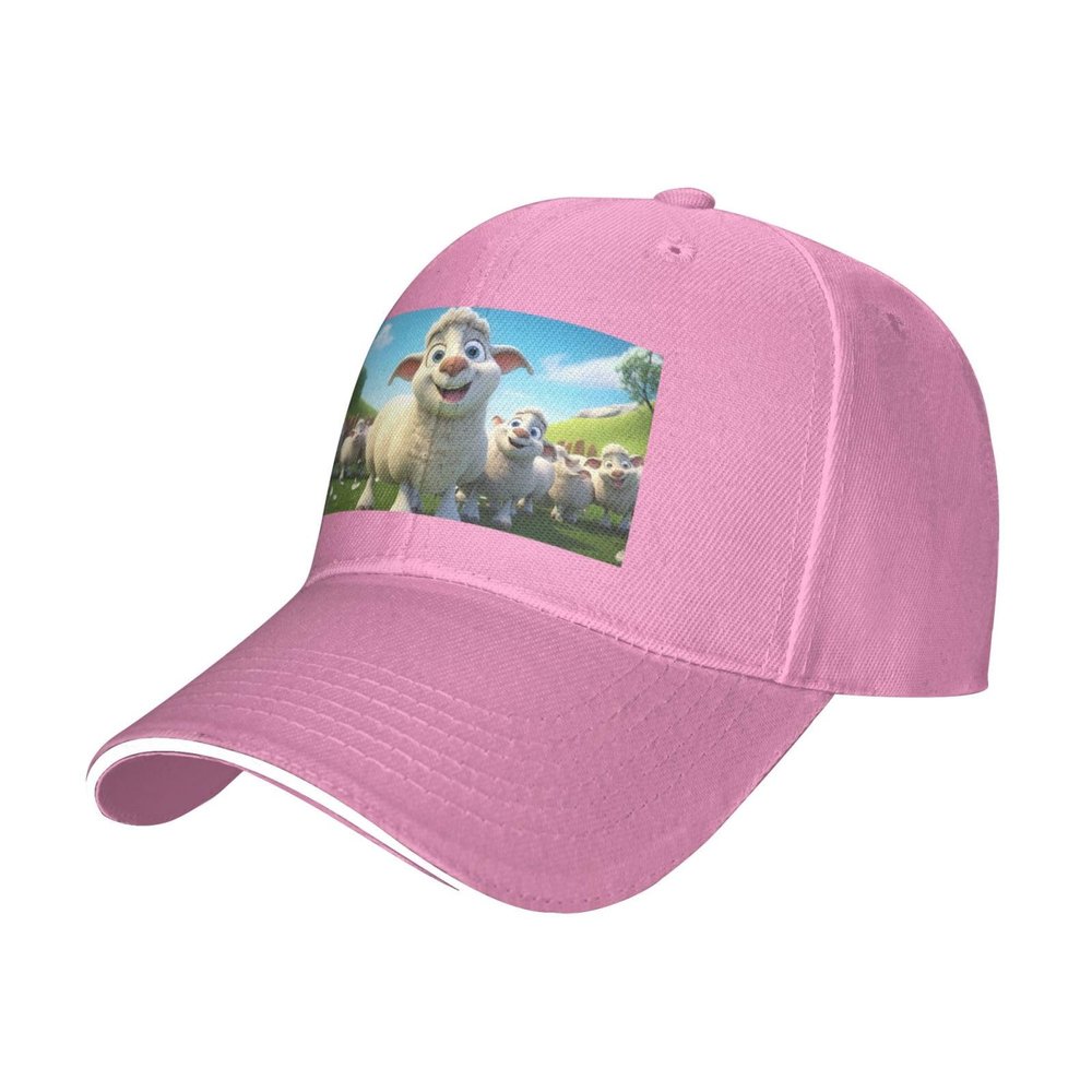 YYHWHJDE Cartoon Lambs Picture Unisex Baseball Cap Pink : Breathable, Lightweight