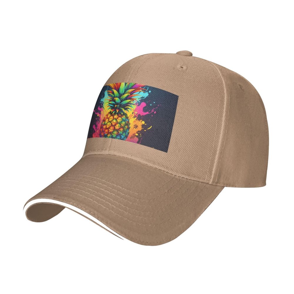 YYHWHJDE Colored Pineapple Picture Unisex Baseball Cap Natural : Breathable, Lightweight