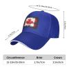 YYHWHJDE Canadian Flag Pattern Unisex Baseball Cap Blue : Breathable, Lightweight view 4