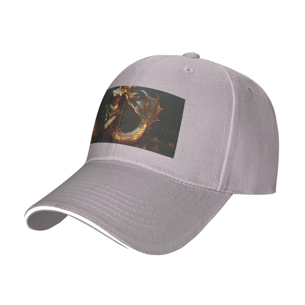 YYHWHJDE Gold Mermaid Scale Picture Unisex Baseball Cap Gray : Breathable, Lightweight