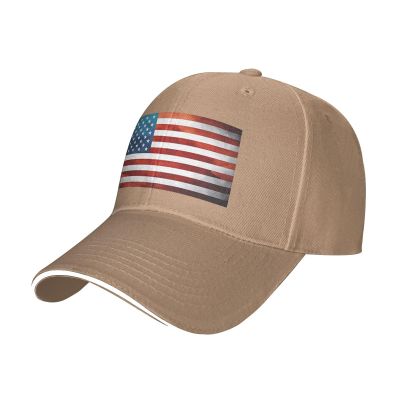 YYHWHJDE Vintage American USA Flag Pattern Unisex Baseball Cap Natural : Breathable, Lightweight