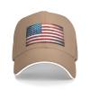 YYHWHJDE Vintage American USA Flag Pattern Unisex Baseball Cap Natural : Breathable, Lightweight view 2