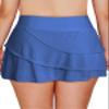 Aleumdr Women's Swimdress Ruffle Swim Skirt Bikini Bottom High Waist Built-in Swim Bottoms Blue 305 18 Plus view 2