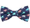OCIA Cute Pattern Pre-tied Bow Tie Adjustable Bowties for Adult & Children Coral Blue Navy (Horse Racing) view 1