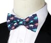 OCIA Cute Pattern Pre-tied Bow Tie Adjustable Bowties for Adult & Children Coral Blue Navy (Horse Racing) view 2