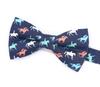 OCIA Cute Pattern Pre-tied Bow Tie Adjustable Bowties for Adult & Children Coral Blue Navy (Horse Racing) view 3