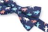 OCIA Cute Pattern Pre-tied Bow Tie Adjustable Bowties for Adult & Children Coral Blue Navy (Horse Racing) view 4