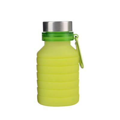 ANRAM Creative silicone folding kettle running fitness portable water cup outdoor sports water cup (Green, Medium)