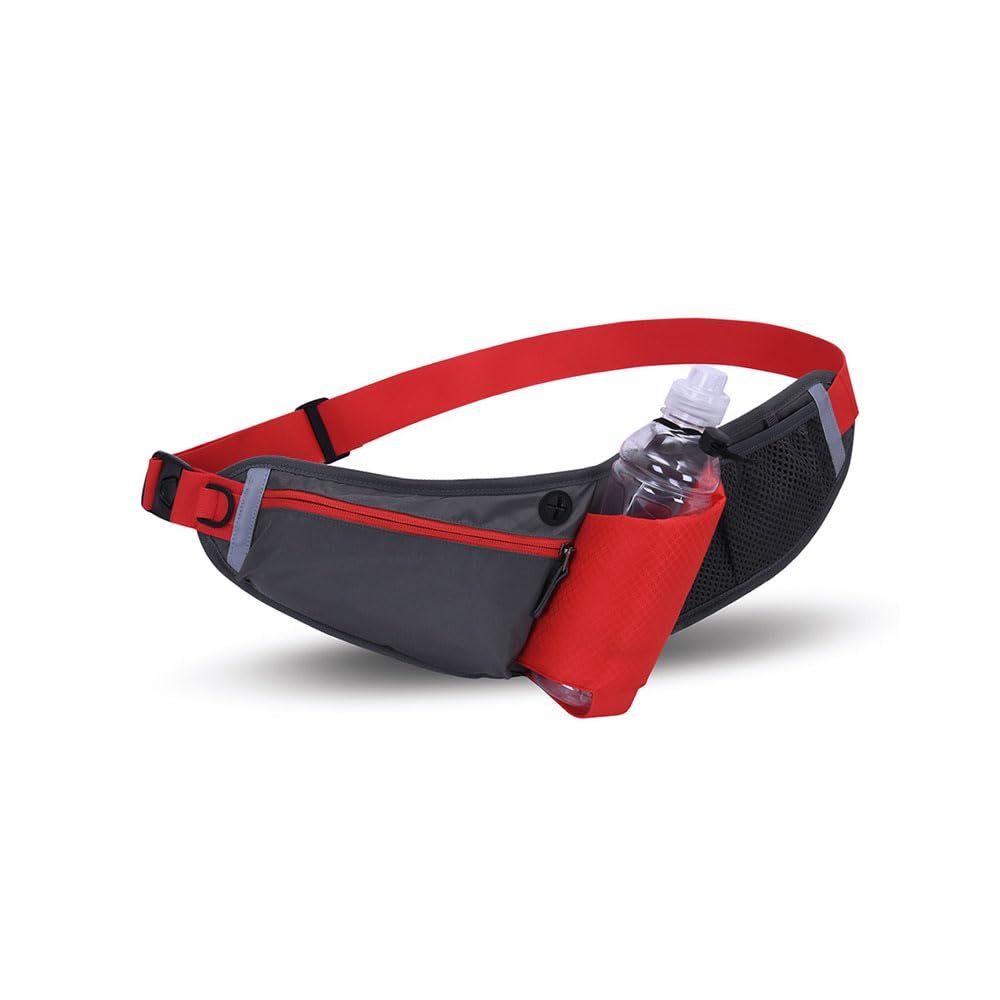 New Outdoor Sports Running Fanny Pack Men'S And Women'S Multi-Functional Fitness Kettle Waterproof Chest Bag Marathon Mobile Phone (red)