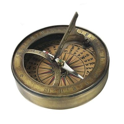 Authentic Models 18th C. Sundial/Compass, Aged/Hand Buffed Duotone