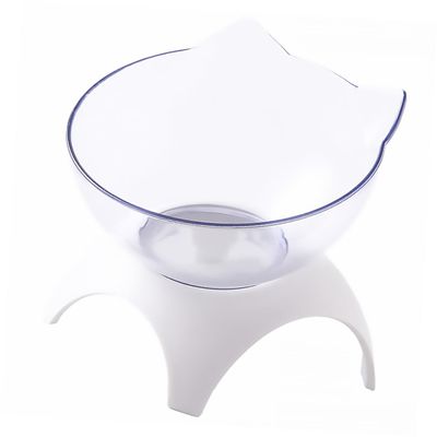 DOITOOL Cat Shaped Tilted Pet Feeder Bowl Rack Food-Grade Material Easy to Design Non- Base for Cats and Kittens for Food and Water Serving