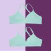Fruit of The Loom Big Girls Soft and Smooth Training Bra, First Bras for Teen 3 Pack Aruba Blue/Stellar Orchid/White S view 2