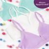 Fruit of The Loom Big Girls Soft and Smooth Training Bra, First Bras for Teen 3 Pack Aruba Blue/Stellar Orchid/White S view 4