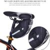 IBDRY Bicycle Saddle Bag, Bike Bag Under Seat Pouch Wedge Packs with Reflective Stripes,Bike Seat Pack Bag Cycling for Foldable Road Mountain Bike,Waterresistant (Color : Black) view 2