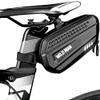 IBDRY Bike Saddle Bag 1.2L Waterproof Cycling Seat Bag Wedge Pack PU Storage Bag, Large Capacity for Mini Pump Keys Snacks Phones MTB Road Bicycle Rear Under Seat Bag Light Sport Looking view 1