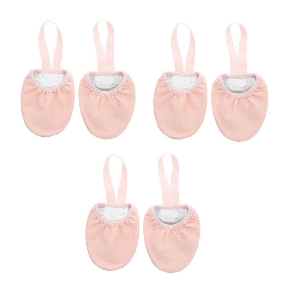 Healvian 3 Pairs Dance Shoes Half Soles Women Breathable Flat Dance Shoes Elastic Band for Ballet Yoga Folk Modern Ballroom Jazz