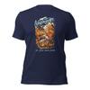 Adventure Sloth T-Shirt, Hiking Sloth Shirt, Fall Hiker Sloth Tshirt, Solth Lover Gift, Hiking Enthusiast Tee, Nature Walking Navy view 1