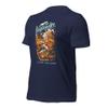 Adventure Sloth T-Shirt, Hiking Sloth Shirt, Fall Hiker Sloth Tshirt, Solth Lover Gift, Hiking Enthusiast Tee, Nature Walking Navy view 2