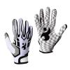 JEOZBM Football Gloves, Football Gloves Football Receiver Gloves, Breathable Stretch Sports Gloves for Youth and Adult(L-White) view 1