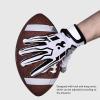 JEOZBM Football Gloves, Football Gloves Football Receiver Gloves, Breathable Stretch Sports Gloves for Youth and Adult(L-White) view 4