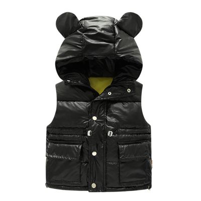 AMIMOJY Christmas Sales Clearance Today Toddler Boys Girls Winter Coat Bear Ears Solid Hooded Jacket Windproof Warm Outwear Girls Fall Prime Time Deals Today