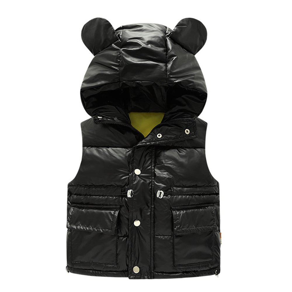 AMIMOJY Christmas Sales Clearance Today Toddler Boys Girls Winter Coat Bear Ears Solid Hooded Jacket Windproof Warm Outwear Girls Fall Prime Time Deals Today
