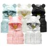 AMIMOJY Christmas Sales Clearance Today Toddler Boys Girls Winter Coat Bear Ears Solid Hooded Jacket Windproof Warm Outwear Girls Fall Prime Time Deals Today view 3