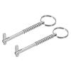 PATIKIL 316 Stainless Steel Quick Release Pin 2 Pack Bimini Top Pin Usable Length 2.63", Total Length 3", Dia 0.2" Boat Marine Hardware with Drop Cam & Spring for Deck Boat Bimini Top view 1