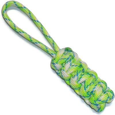 RedVex Zipper Pulls - Knife Lanyards - Equipment Lanyards - Paracord Cobra Style - Choose your Color & Size (QTY 5) (Green Flux, 4 inch)