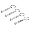 PATIKIL 316 Stainless Steel Quick Release Pin 4 Pack Bimini Top Pin Usable Length 2.6", Total Length 3", Dia 0.3" Boat Marine Hardware with Drop Cam & Spring for Deck Boat Bimini Top view 1