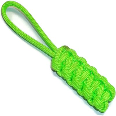 RedVex Zipper Pulls - Knife Lanyards - Equipment Lanyards - Paracord Cobra Style - Choose your Color & Size (QTY 5) (Lime Green, 4 inch)