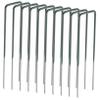 Yardwe 10 Pcs Heavy Duty Garden Staples Landscape Pegs u Shaped Metal Ground Pegs for Camping Tent Control view 1