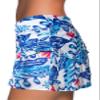 Aleumdr Women's Swimdress 2026 Ruffle Bikini Bottom Swim Skirt High Waist Built-in Swim Bottoms Blue Printed Small view 4
