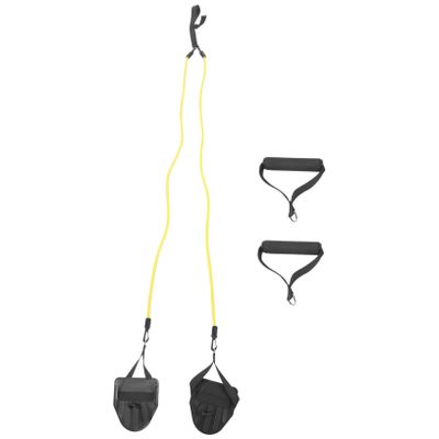 1 Set of Swimming Training Band Adjustable Pool Swim Training Tether Handle 20lb Yellow Resistance Band for Swimmers