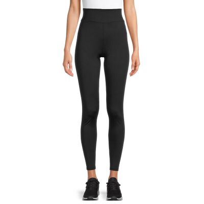 Cuddl Duds Women's Knit High Waisted Base Layer Legging Pants (Black, Large, L)